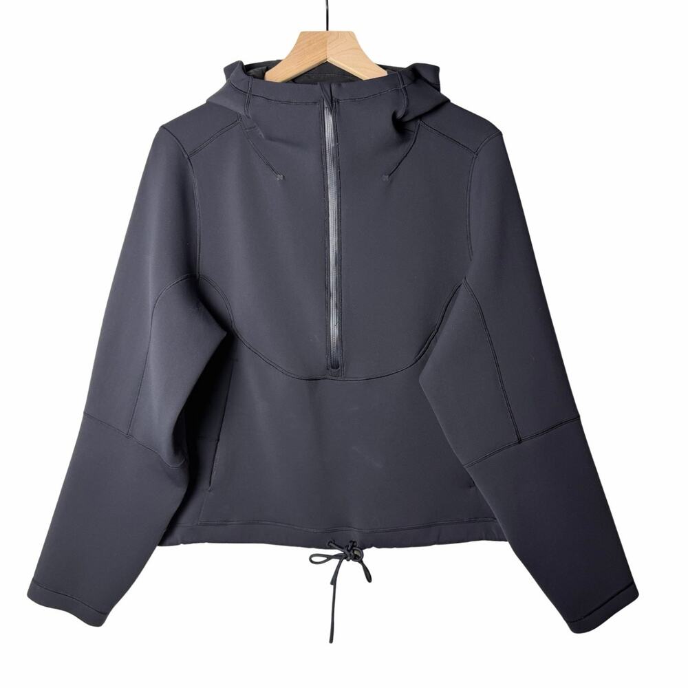 Lululemon Unleash Strength Hoodie Spacer Black 1/2 Zip Women's size 12